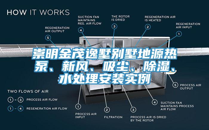 崇明金茂逸墅别墅地源热泵、新风、吸尘、除湿、水处理安装实例