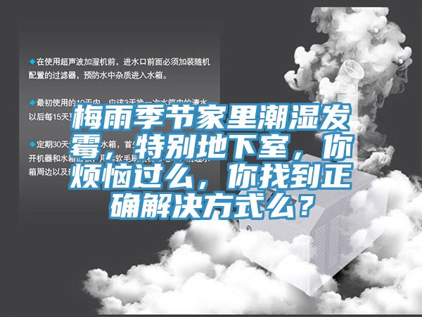 梅雨季节家里潮湿发霉，特别地下室，你烦恼过么，你找到正确解决方式么？