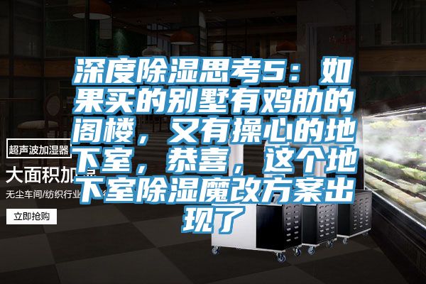 深度除湿思考5：如果买的别墅有鸡肋的阁楼，又有操心的地下室，恭喜，这个地下室除湿魔改方案出现了